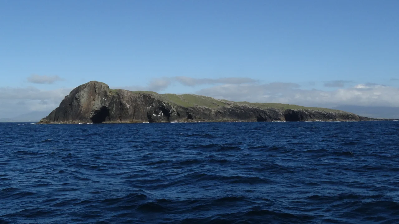 On Inishturk Ferry approaching Caher Island