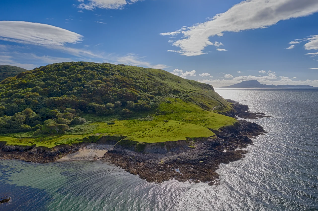 Along the southern edge of Clew Bay, Co. Mayo. Clare Island can also be seen in the distance.