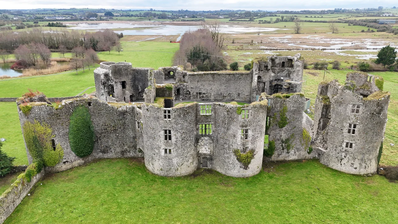 Roscommon Castle aerial photograph