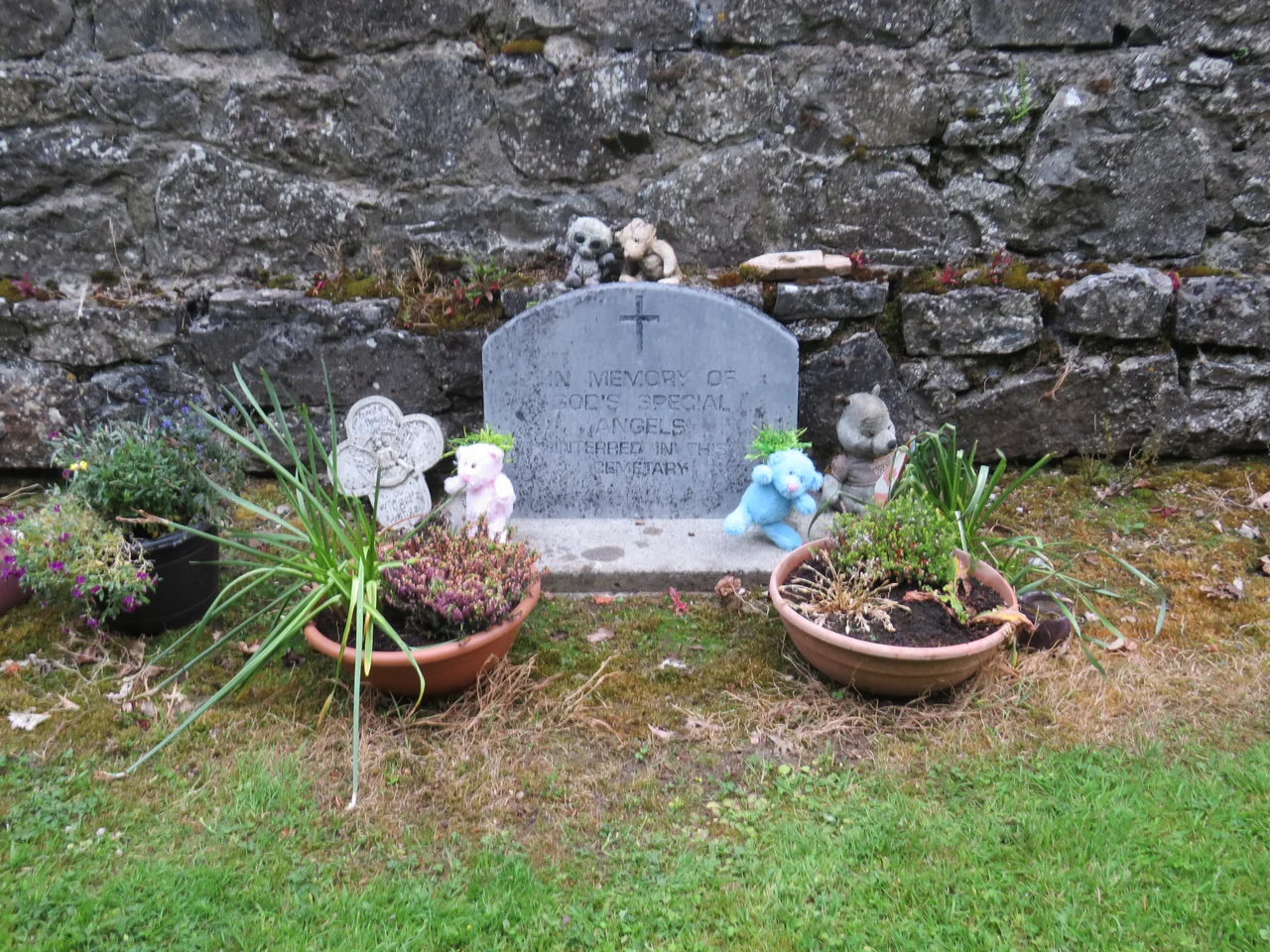 View of the mass grave at the Bon Secours Mother and Baby Home Tuam County Galway Republic of Ireland