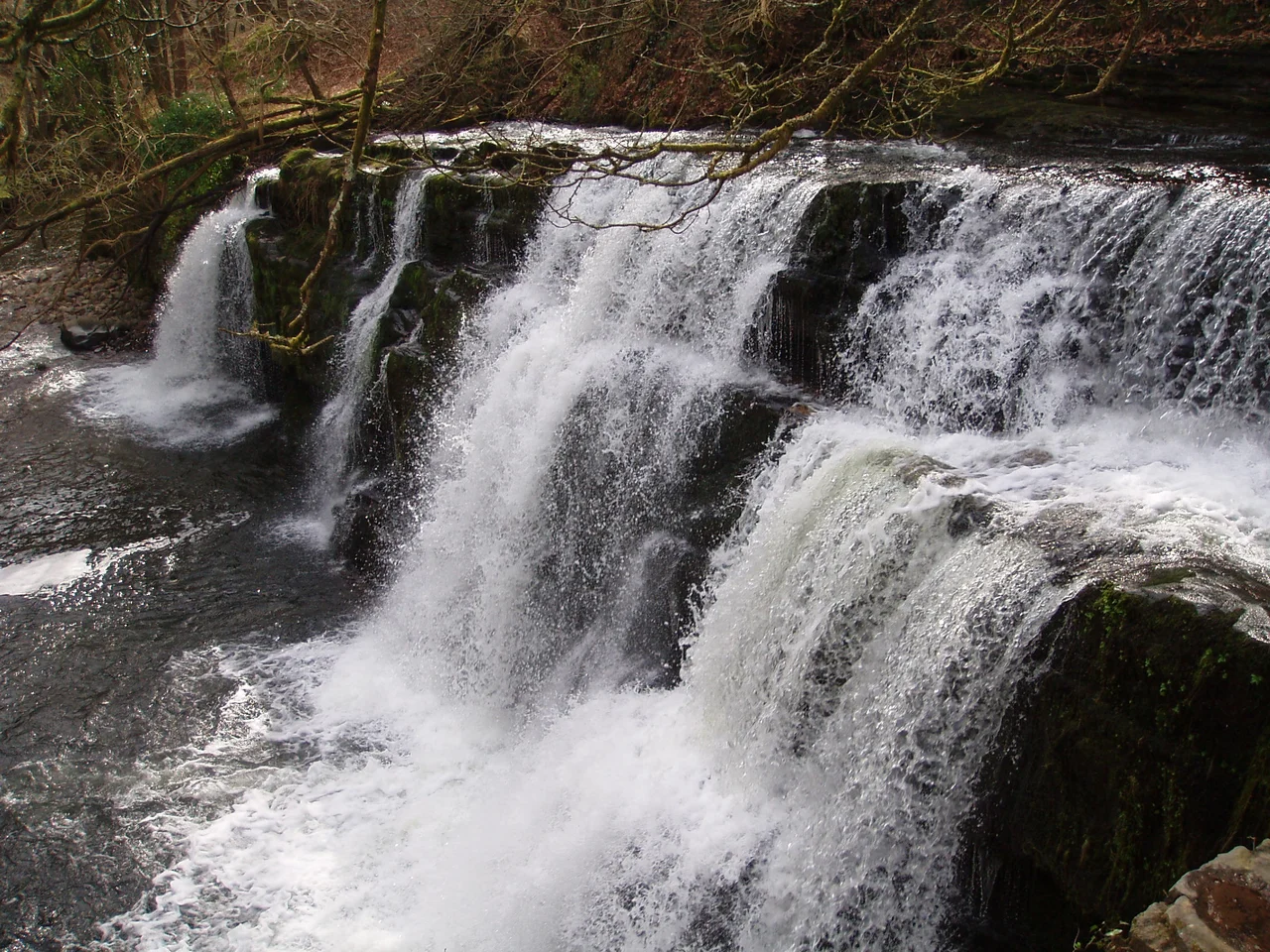 Sgwd y Pannwr, a waterfall on the Afon Mellte near Ystradfellte in the Brecon Beacons National Park