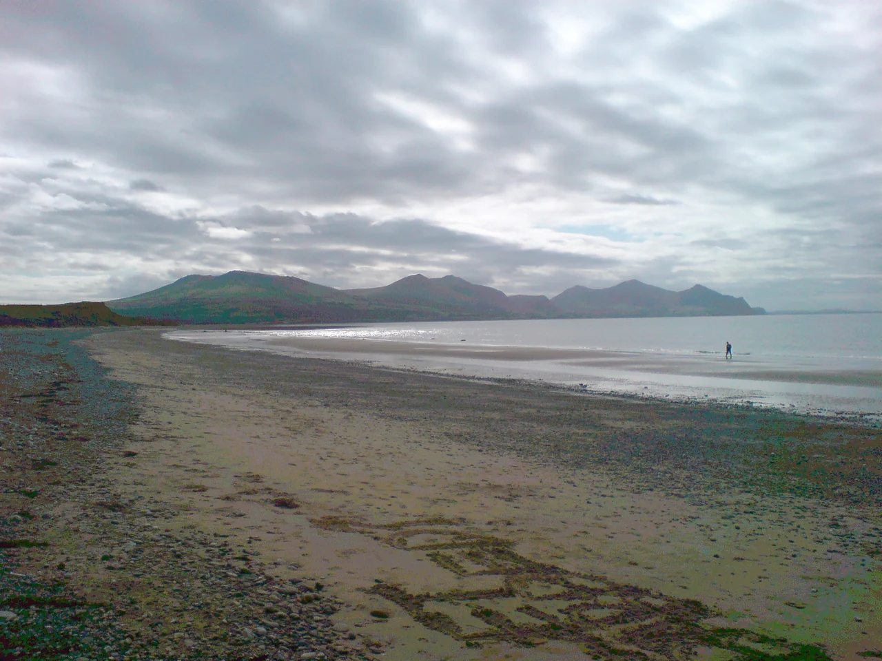 Coast of Dinas Dinlle in Gwynedd, Wales