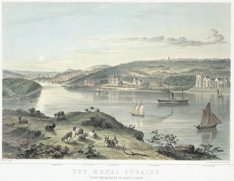 The Menai Straits, from the heights of Garth Point.jpeg