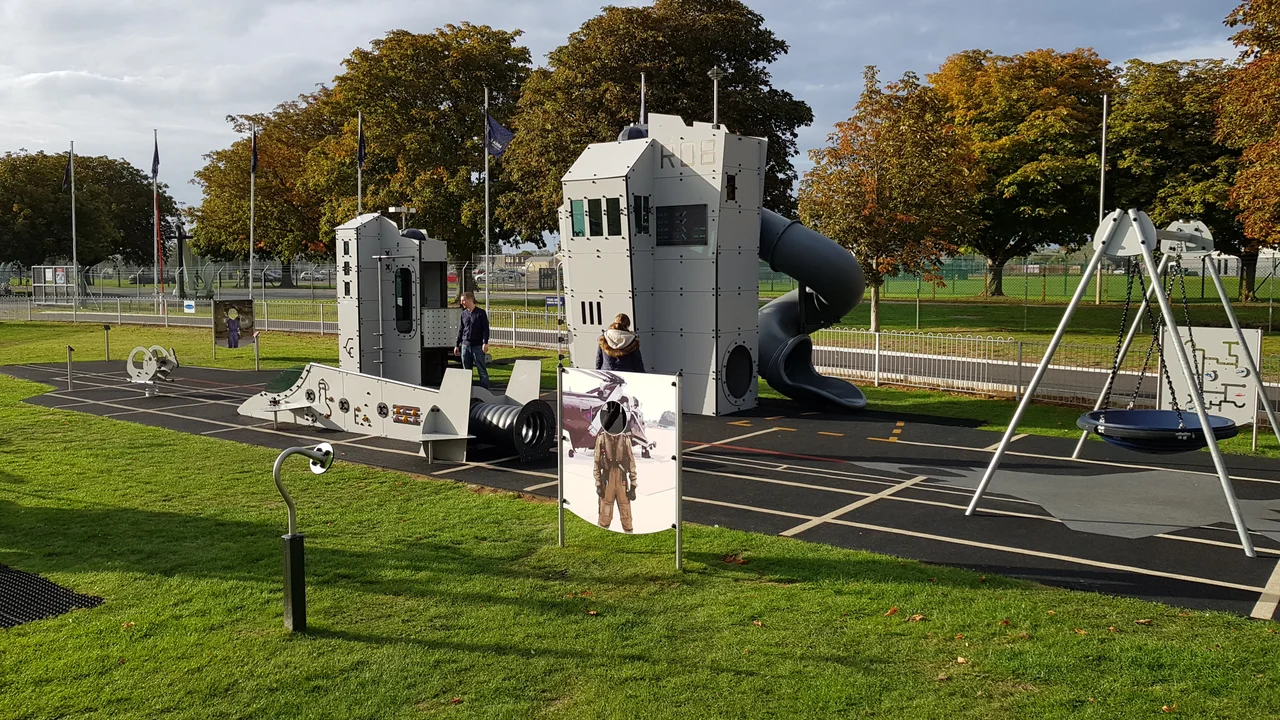The exterior of the Fleet Air Arm Museum at Yeovilton, Somerset