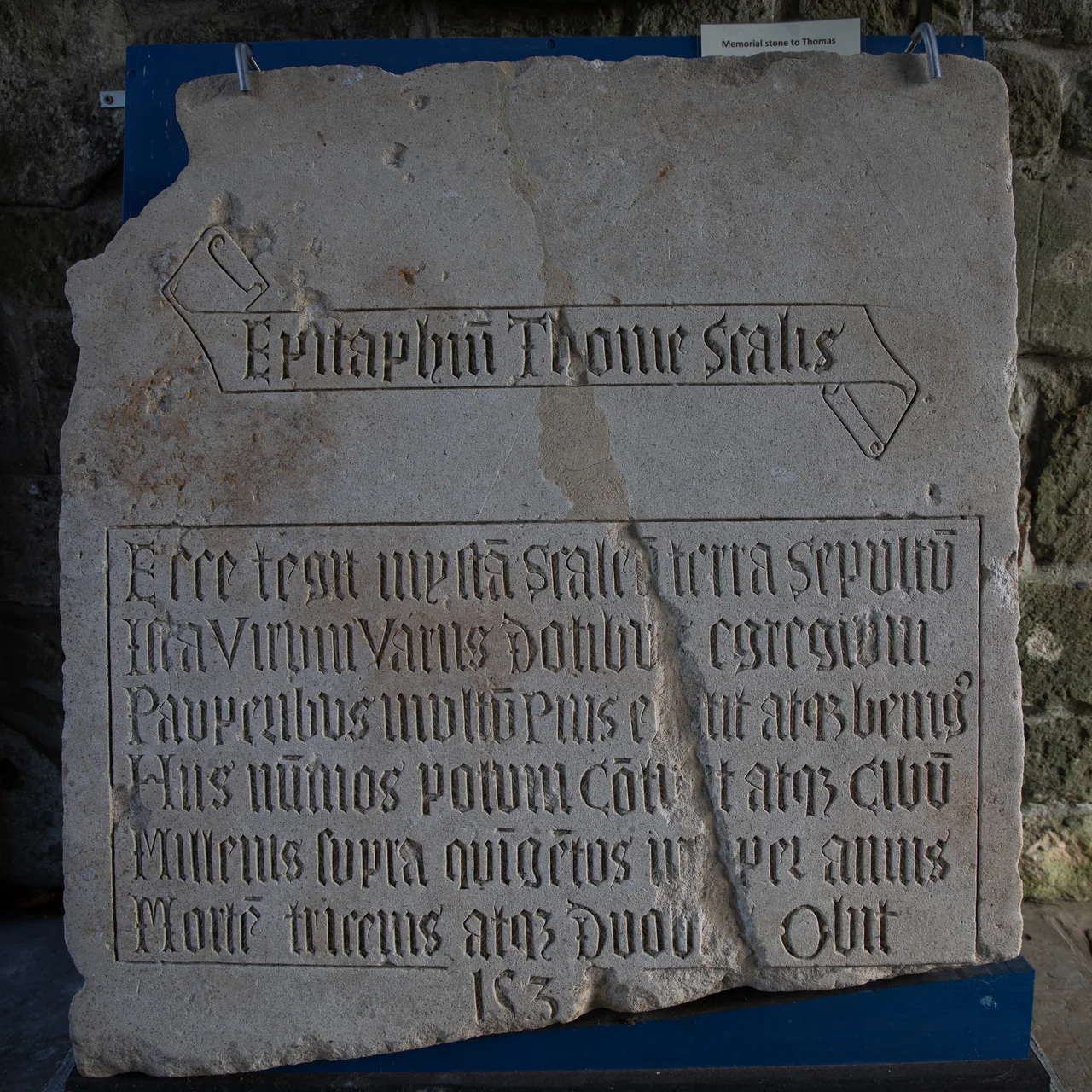 Grave-slab of Sir Thomas Scales died 1532, who was Deacon of the High Altar. Found in 1931 by then site owner J Wilson Claridge. Source: page 15, “Report of excavations on the site of the royal abbey church…1930-31”, British Publishing Company Ltd, Gloucester & London (no date).