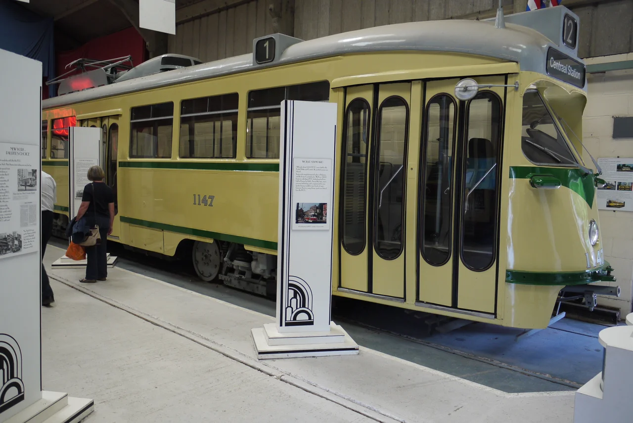 Den Haag Tramways No. 1147, preserved at the National Tramway Museum at Crich, Derbyshire, UK