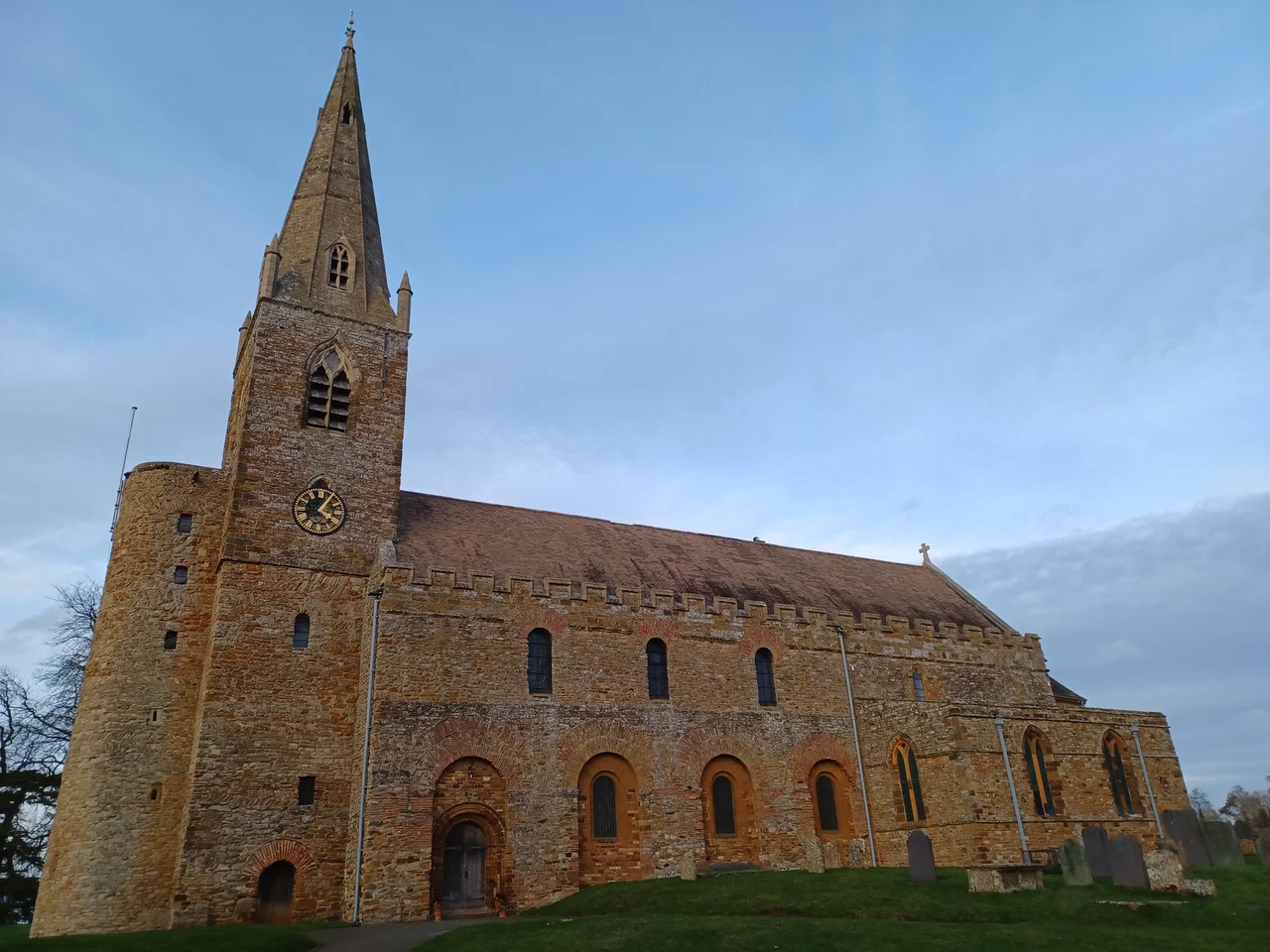 All Saints' Church, Brixworth, Northamptonshire, England. 7th century origin, with 10th, 13th and 19th century modifications. Grade I listed.