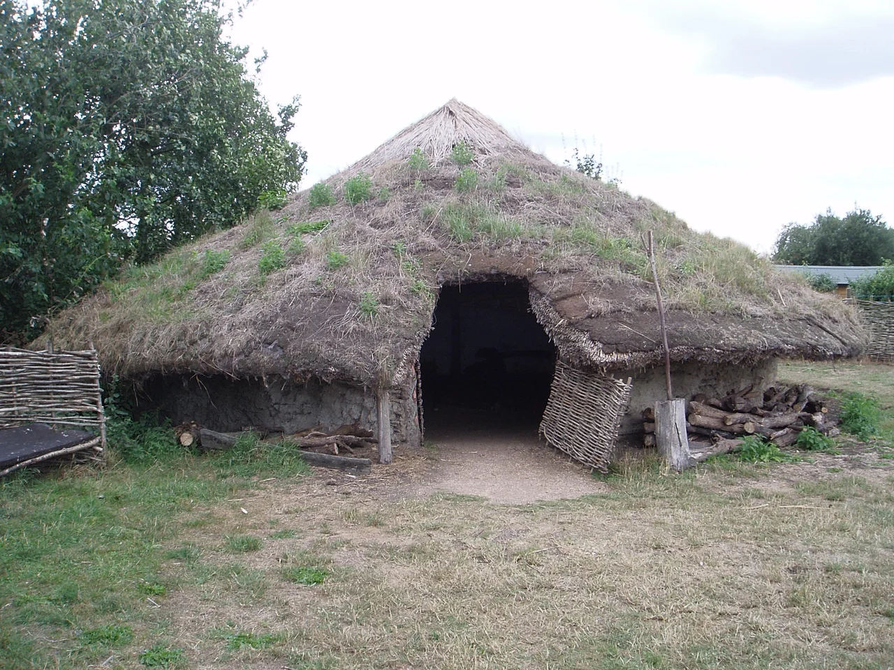 The entrance to the visitor's centre at Flag Fen, designed after a prehistoric roundhouse.