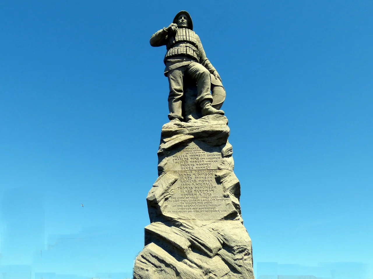 St Annes Lifeboat Memorial on St Annes Promenade approx 100 metres south east of St Annes Pier