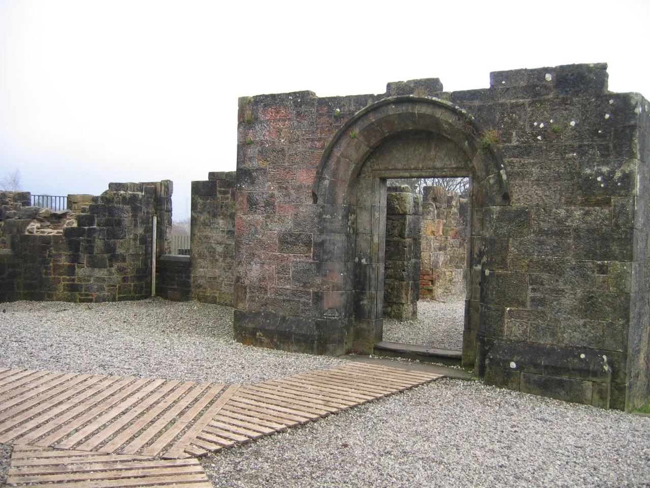 Ruins of the house within Mugdock Castle, near Milngavie, Scotland.