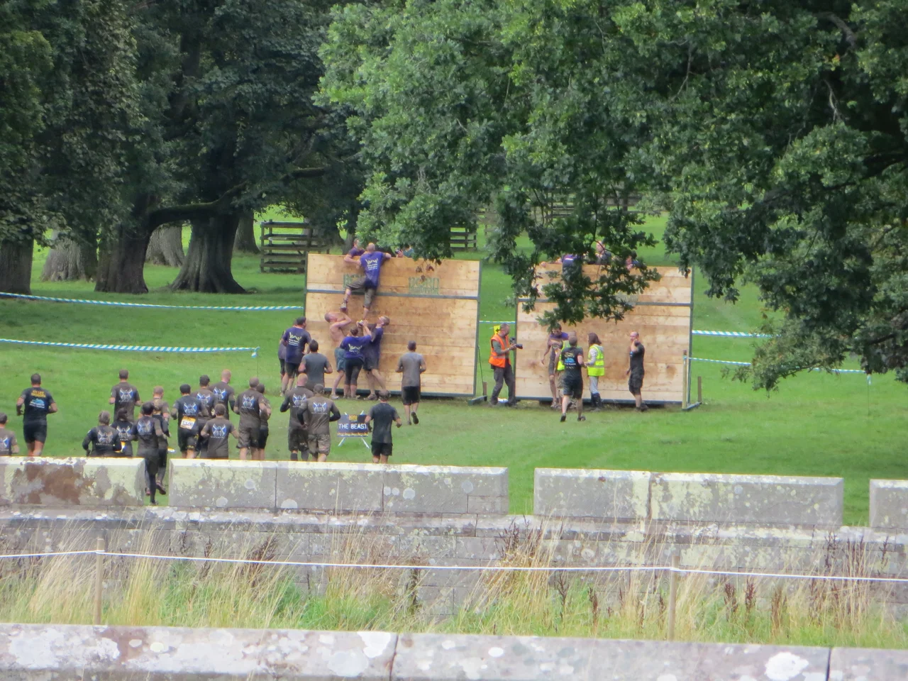One of the obstacles at Born Survivor - 10km endurance event at Lowther Castle, Cumbria