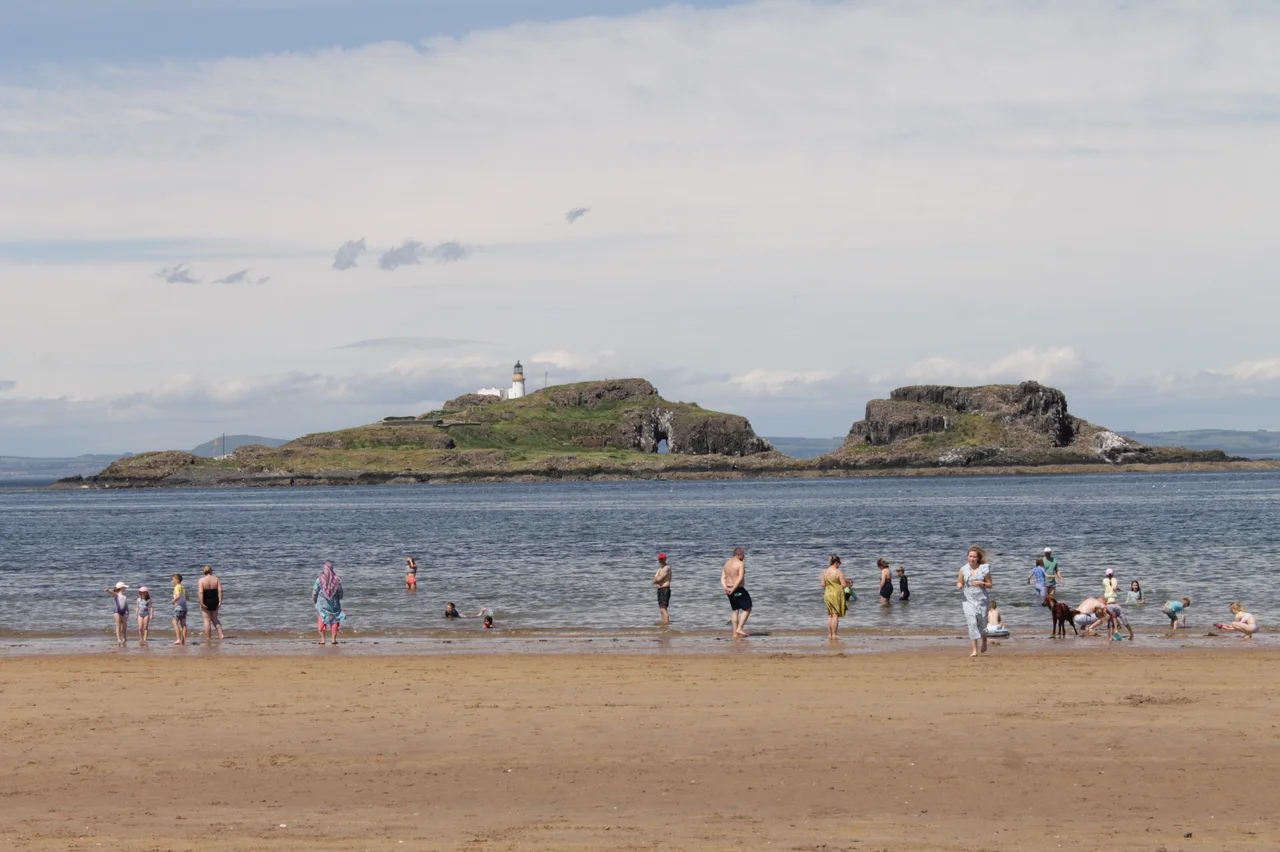 Fidra as seen from Yellowcraigs beach