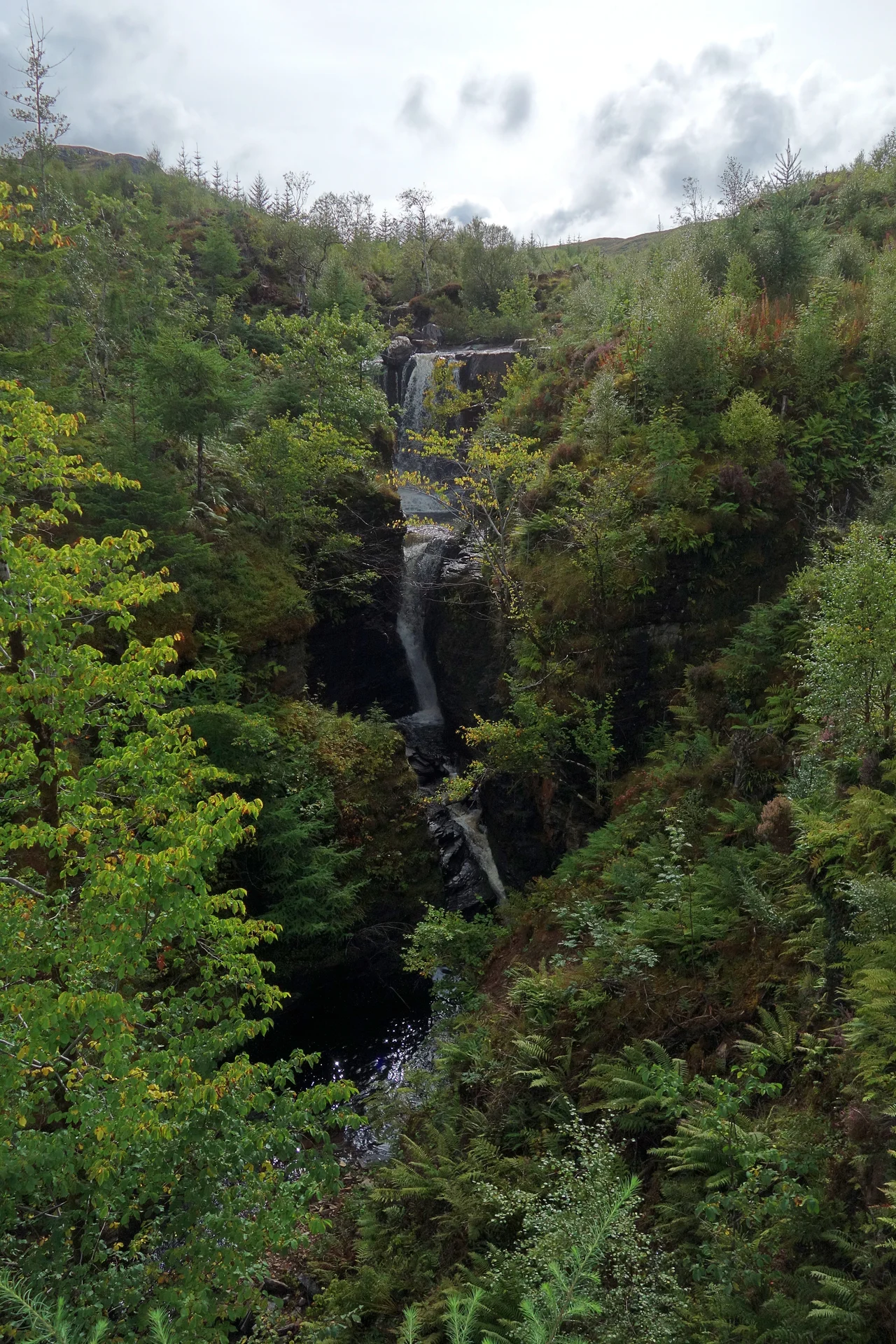 The Victoria Falls close to Loch Maree in the Highlands of Scotland.