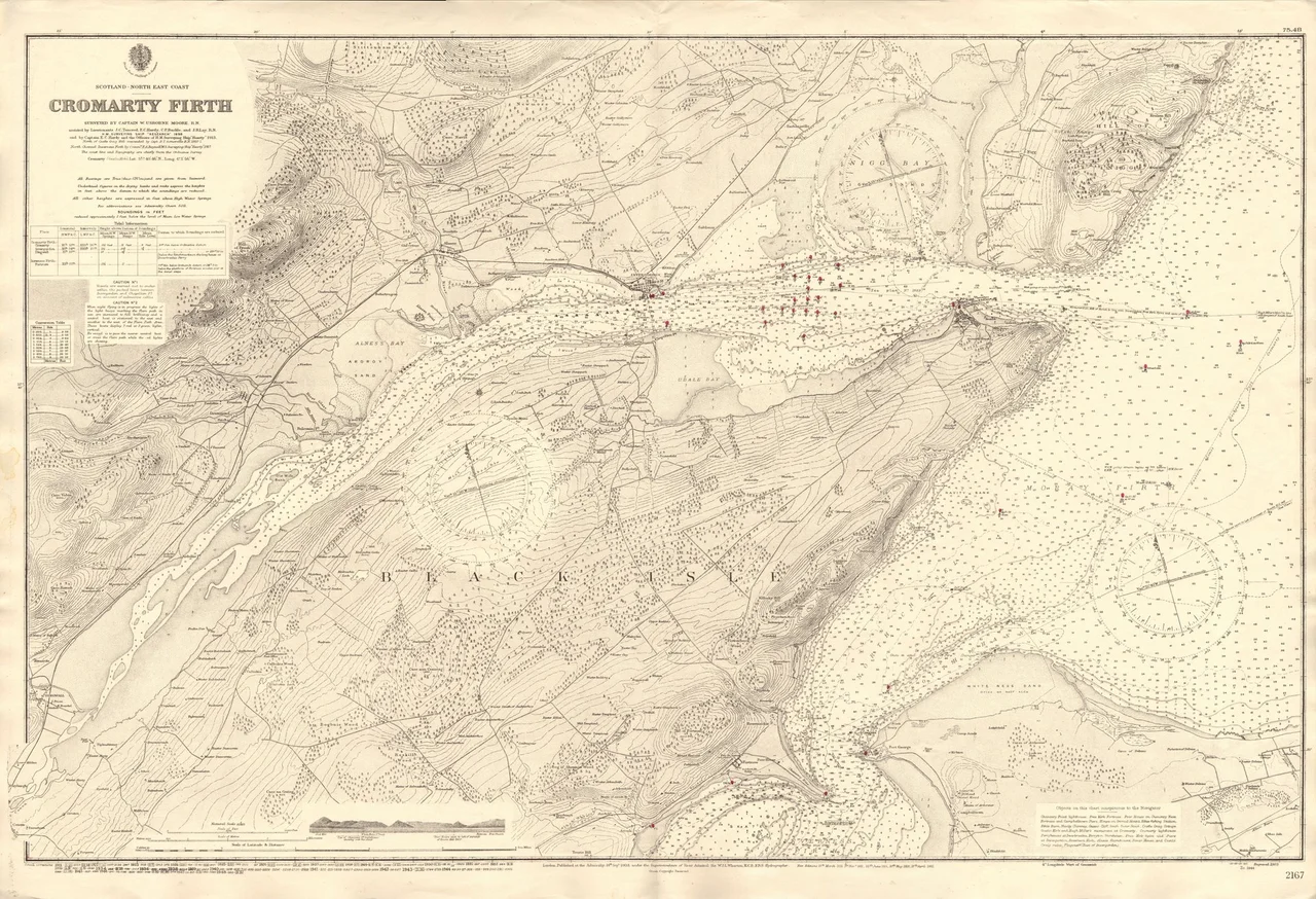 Topographic map of Scotland in German