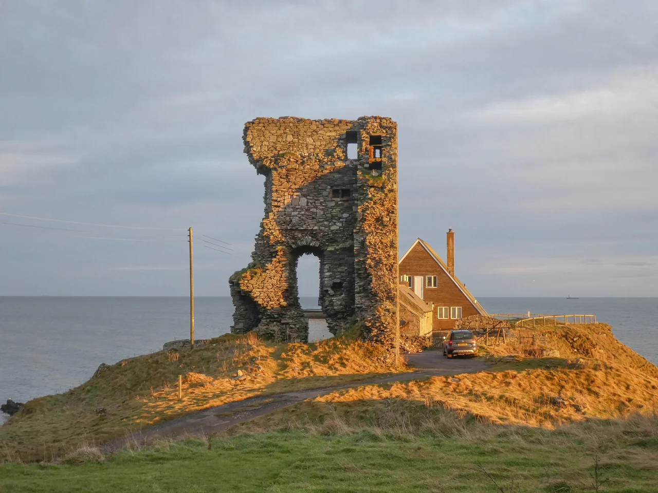 (Old) Slains Castle - what remains after it was blown up in 1594.