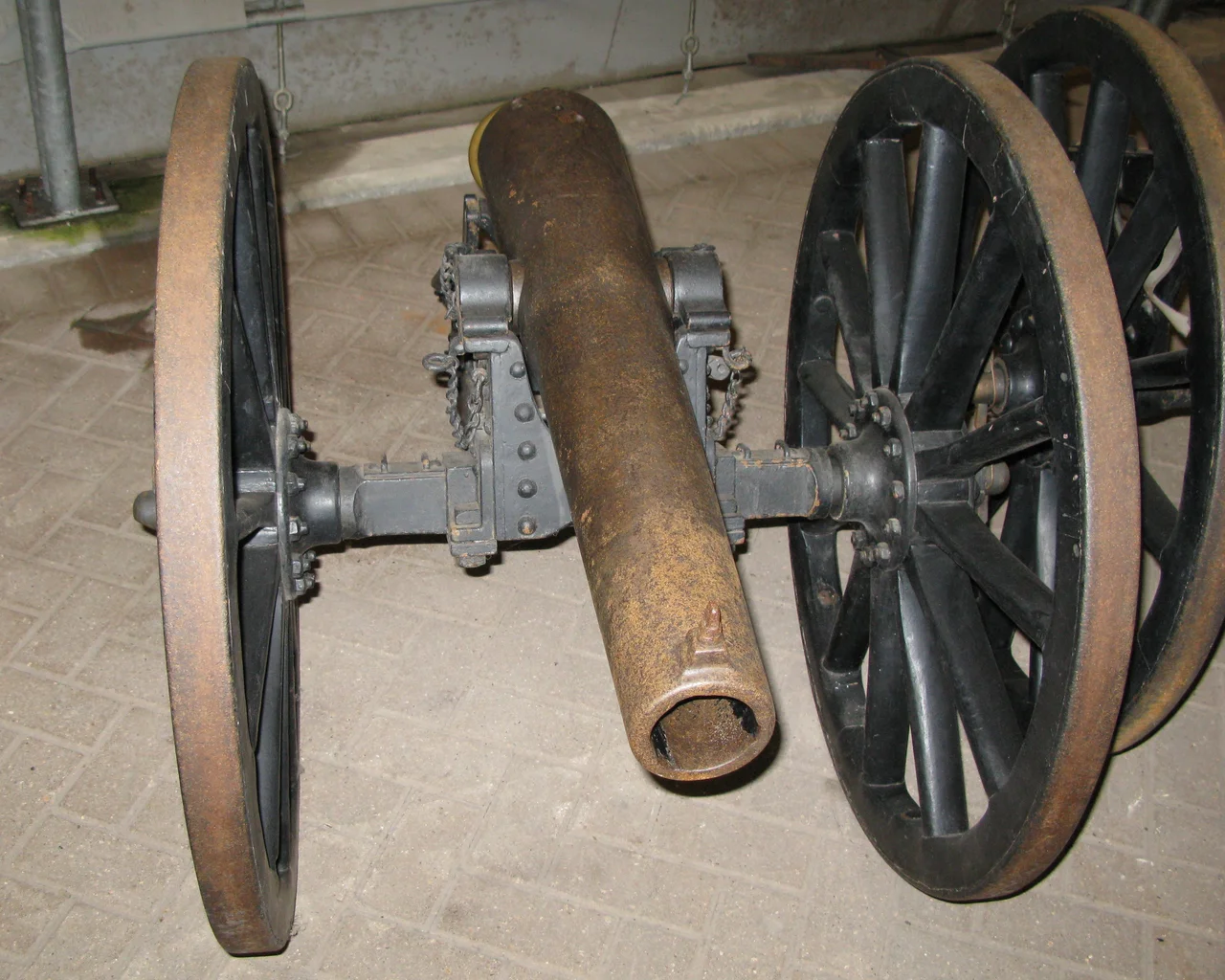RML 7 pounder steel gun from 1885. Now part of the collection at fort nelson previously owned by sea scout unit 118