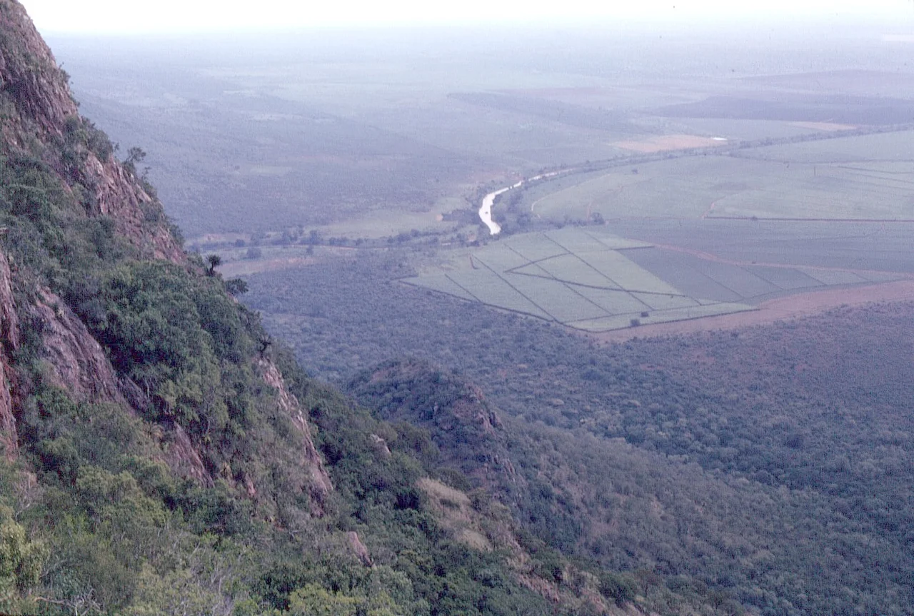 View from Border Cave over Ingwavuma River in Swaziland