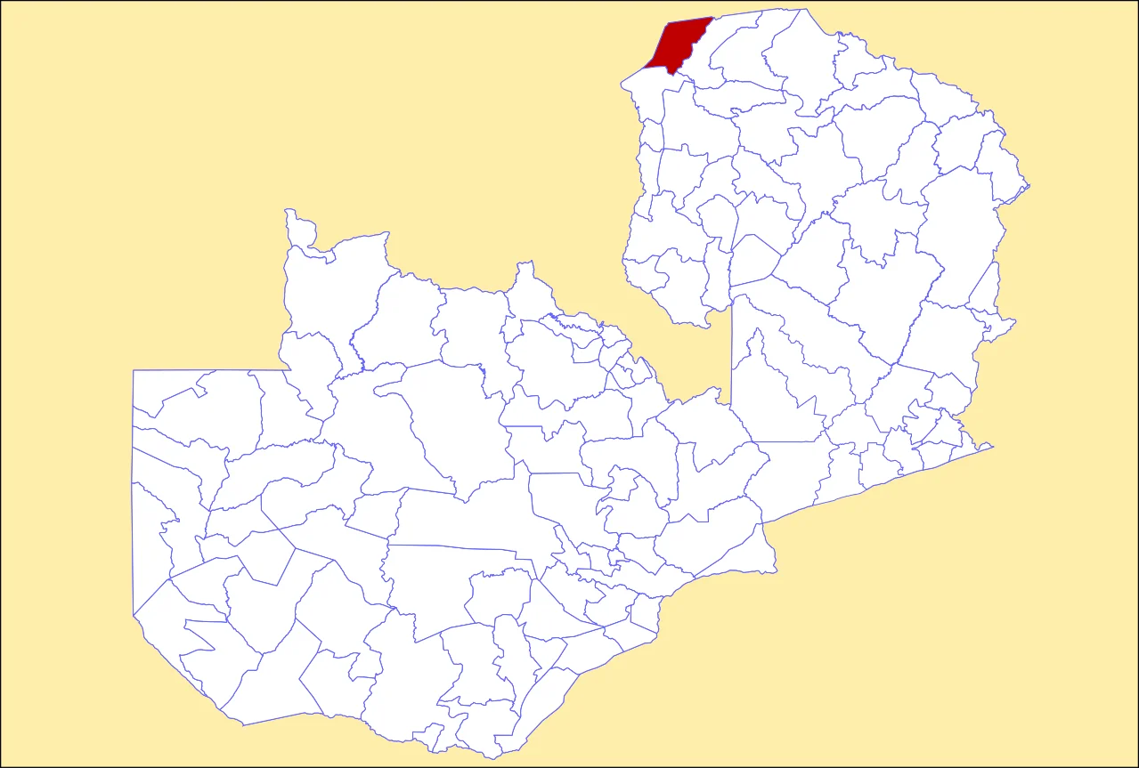 Locator maps of Chiengi District, Zambia