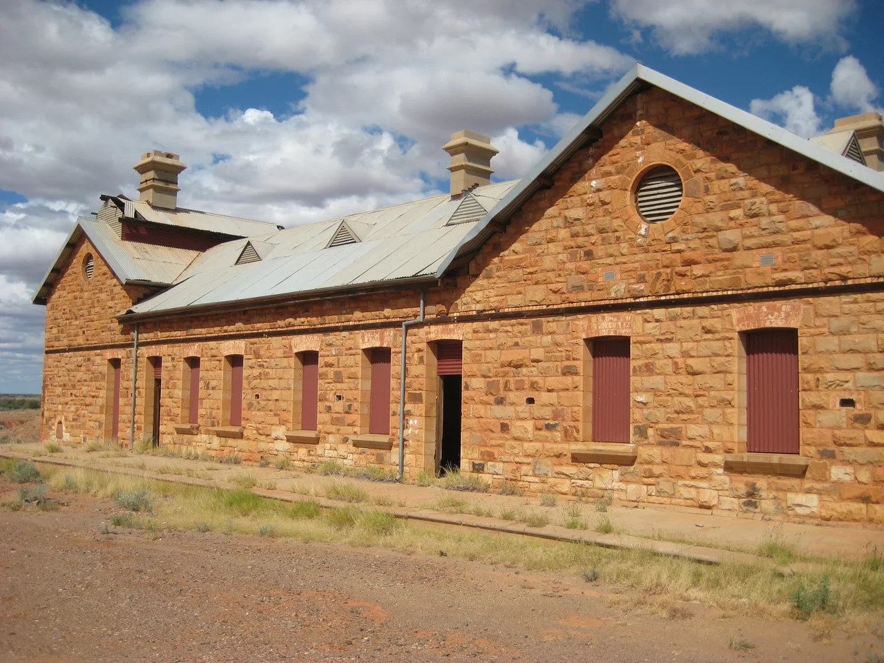 The mine office at the closed Great Fingall Gold Mine, near Day Dawn, Western Australia.