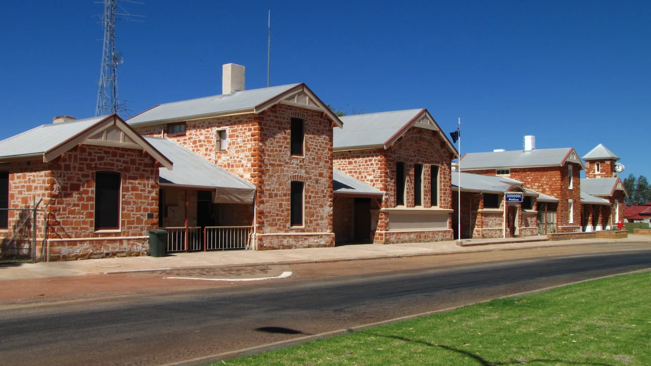 The police station in Cue, Western Australia, built in 1896.