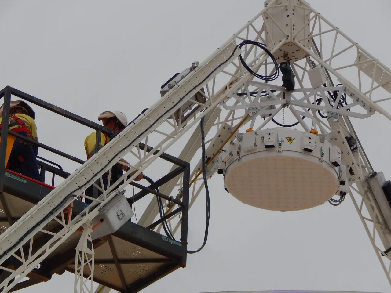 Installation of an advanced Phased Array Feed (PAF) receiver on an ASKAP antenna. This feed includes 188 individual receivers, to greatly extend the Field of View of an ASKAP 12m dish to 30 square degrees.
