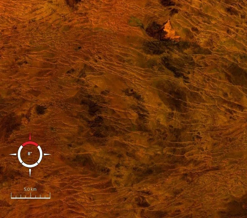 Landsat image of the area around Glikson crater