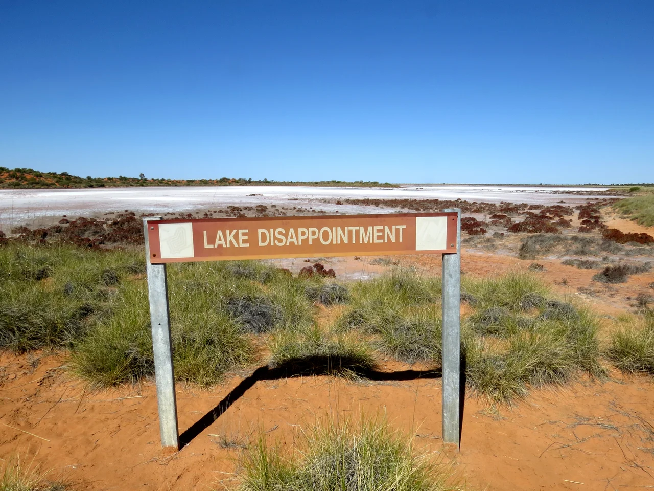 Lake Disappointment, a salt lake in Western Australia, taken in 2015