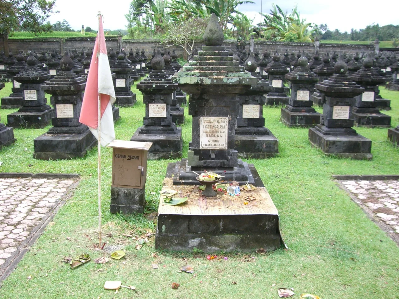 The tomb of I Gusti Ngurah Rai, commander of the Indonesian forces in Bali against the Dutch during the Indonesian War of Independence.