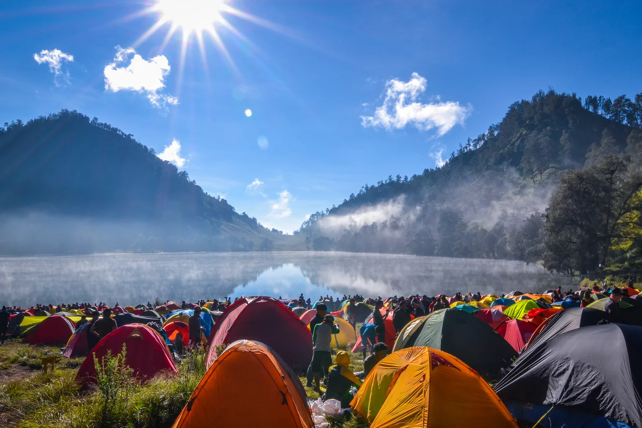 Ranu Kumbolo is a mountainous lake located in Bromo Tengger Semeru National Park, East Java, Indonesia