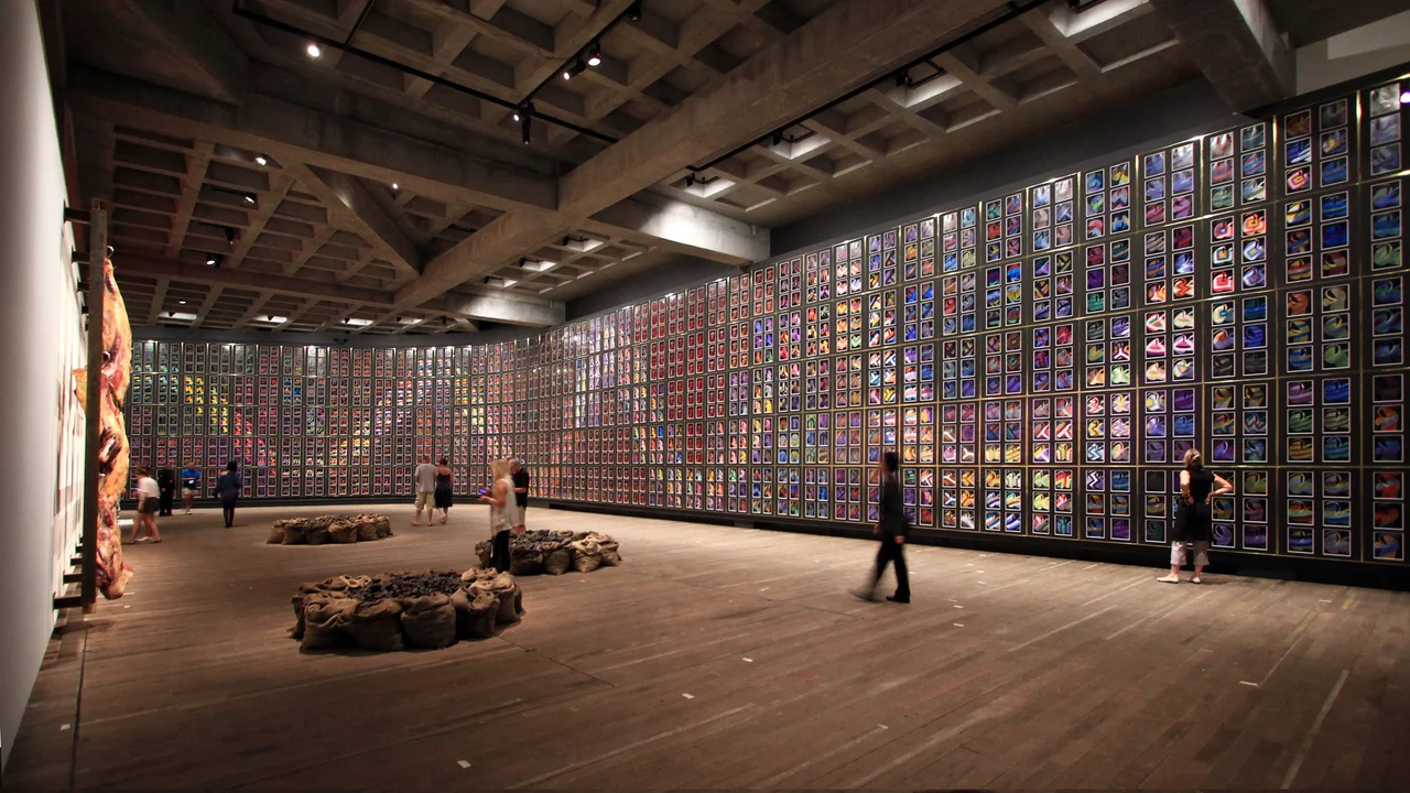 "Snake" by Australian artist Sidney Nolan, is the centerpiece of the Museum of Old and New Art, in Hobart, Tasmania.