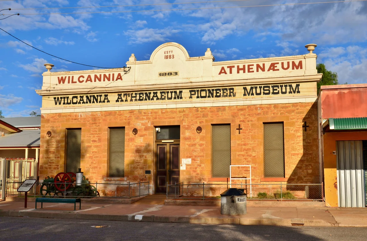 View of the former Wilcannia Athenaeum (now a museum), Reid Street, Wilcannia, New South Wales