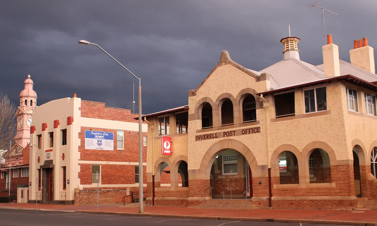 Inverell Post Office, 97 Otho Street, Inverell, NSW, Australia. It was built in 1904,