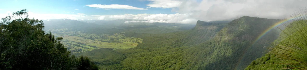 This is a picture from a lookout in Border Ranges National Park, NSW Australia looking over the Tweed valley.