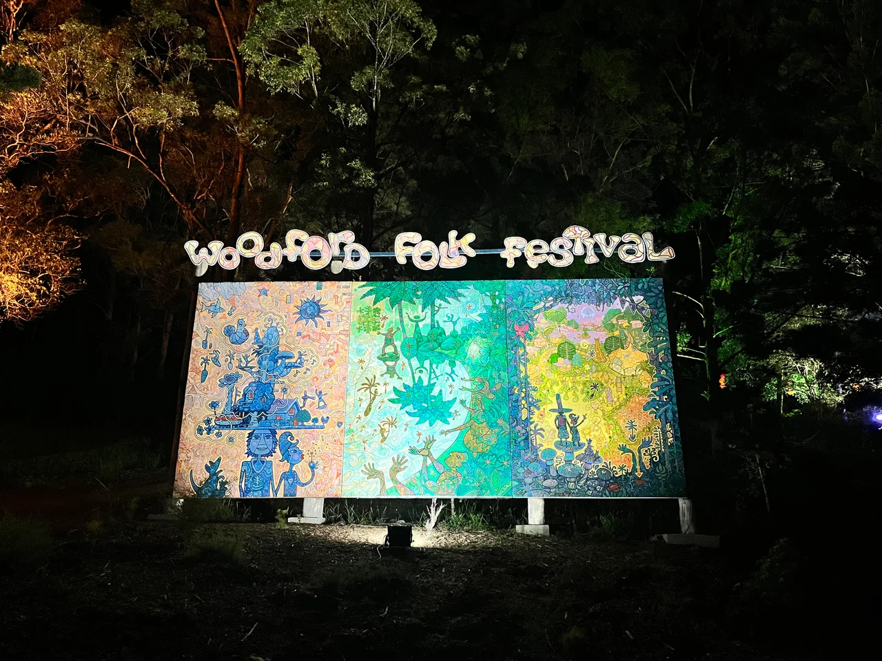 Festival sign near main stage