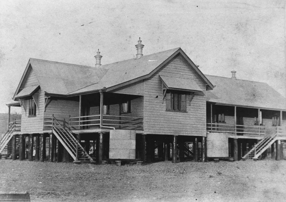 Croydon State School, ca. 1893.
Croydon is located in the heart of the Gulf Savannah, in north west Queensland. When first settled in the 1880s Croydon was a large pastoral holding until gold was discovered in 1885. By 1887 the town's population had reached around 7,000 and during its heyday, Croydon was the fourth largest town in the colony of Queensland.