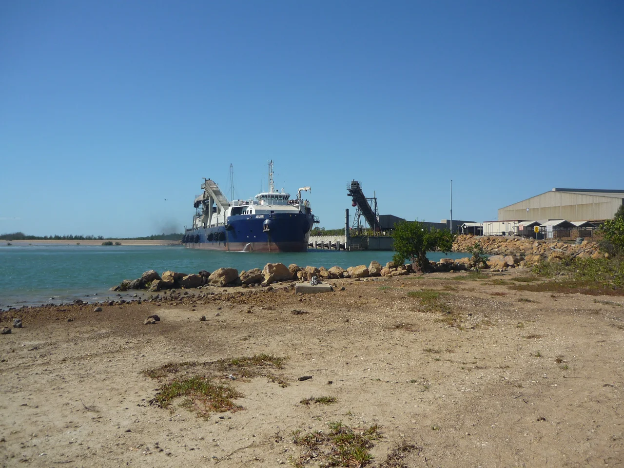 MV Aburri at the Bing Bong Loading Facility, associated with the McArthur River zinc mine, Gulf of Carpentaria, Northern Territory.