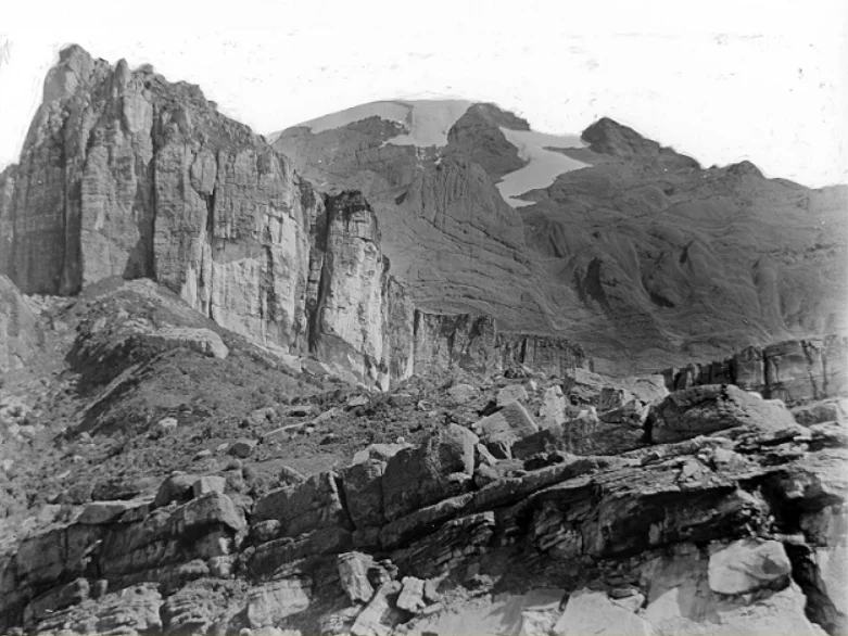 Wilhelmina Top (Puncak Trikora) New Guinea 1913 from south by P.F.Hubrecht (1880-1929)