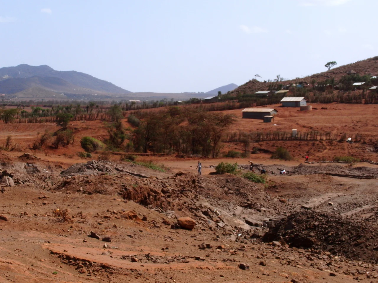 A stone pit right outside the far out town of Marsabit.