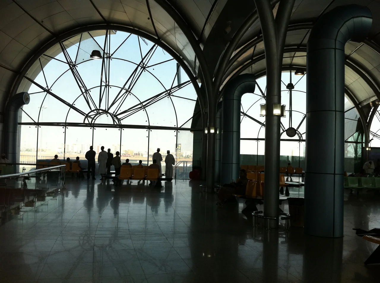 Farewell bidders at Khartoum International Airport, Sudan