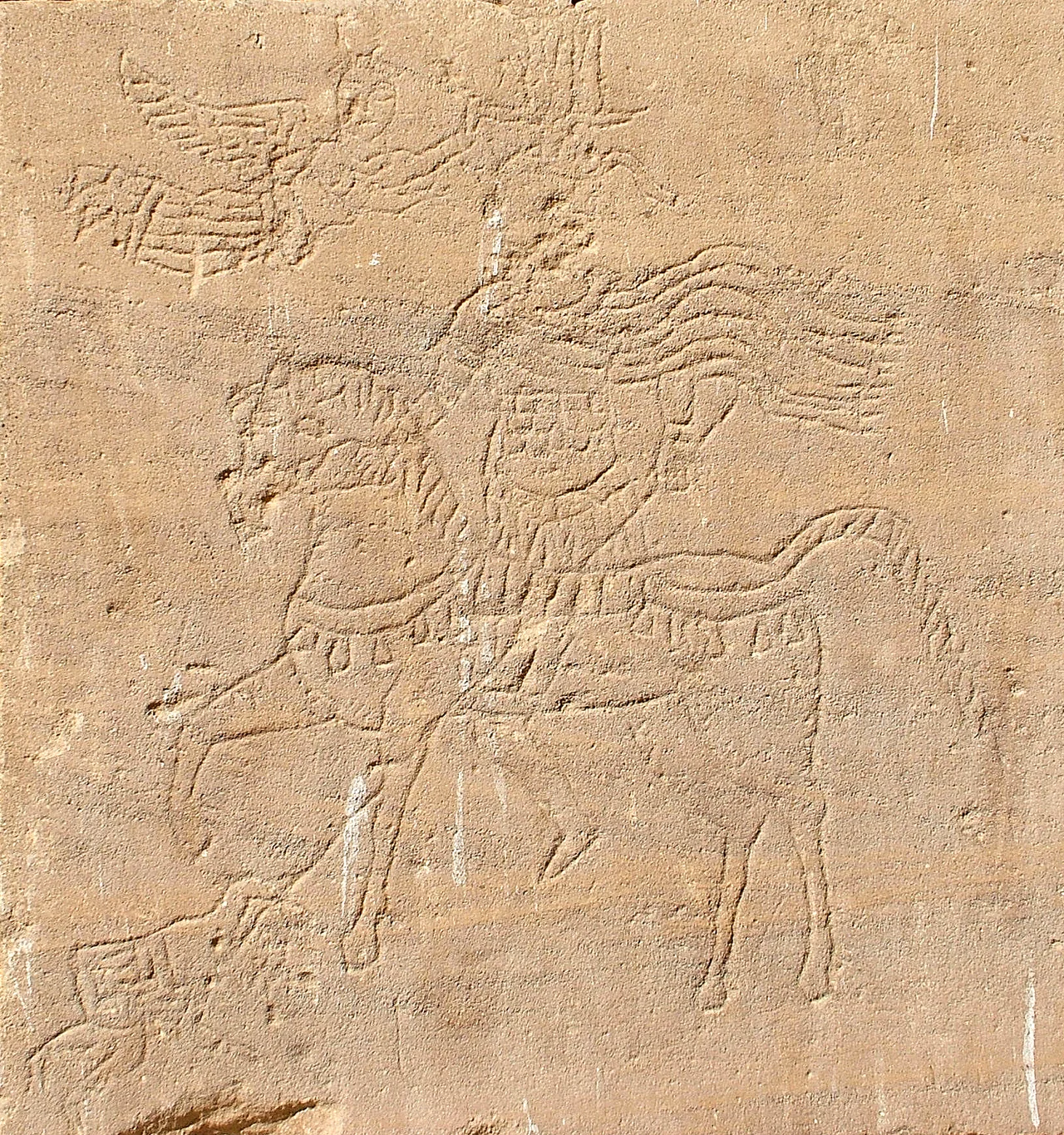 Silko king of Nobatia at temple of Kalabsa (Egypt)