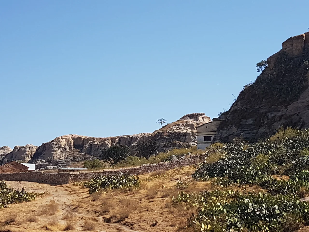 Distant view of Maryam Korkor Church (Tigray, Ethiopia).