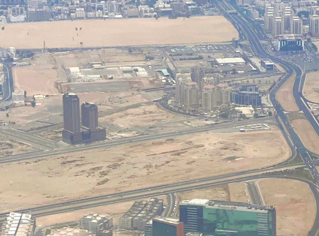 Aerial photo of the former airport.