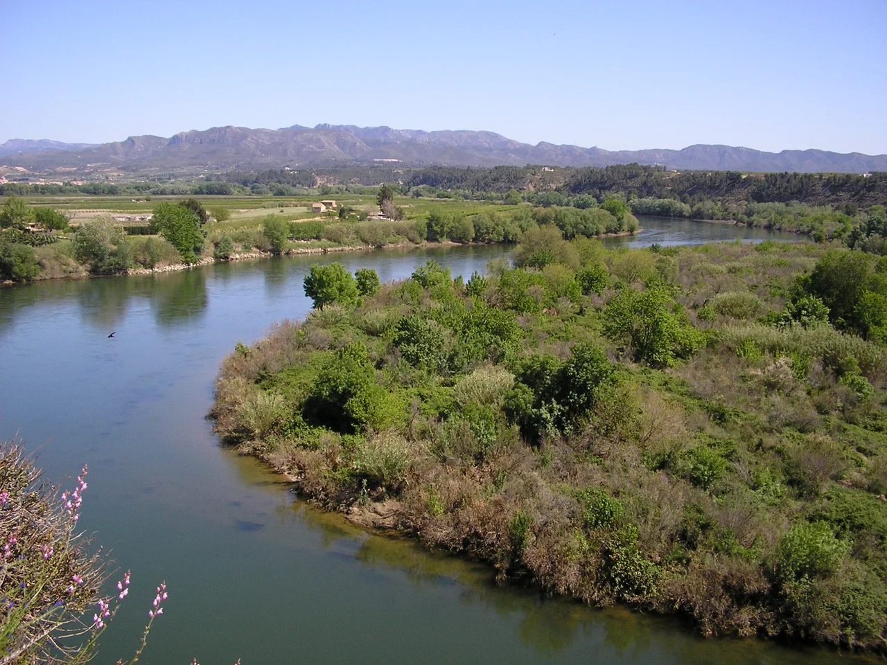 Spain Ebre river in Miravet (Catalunya)