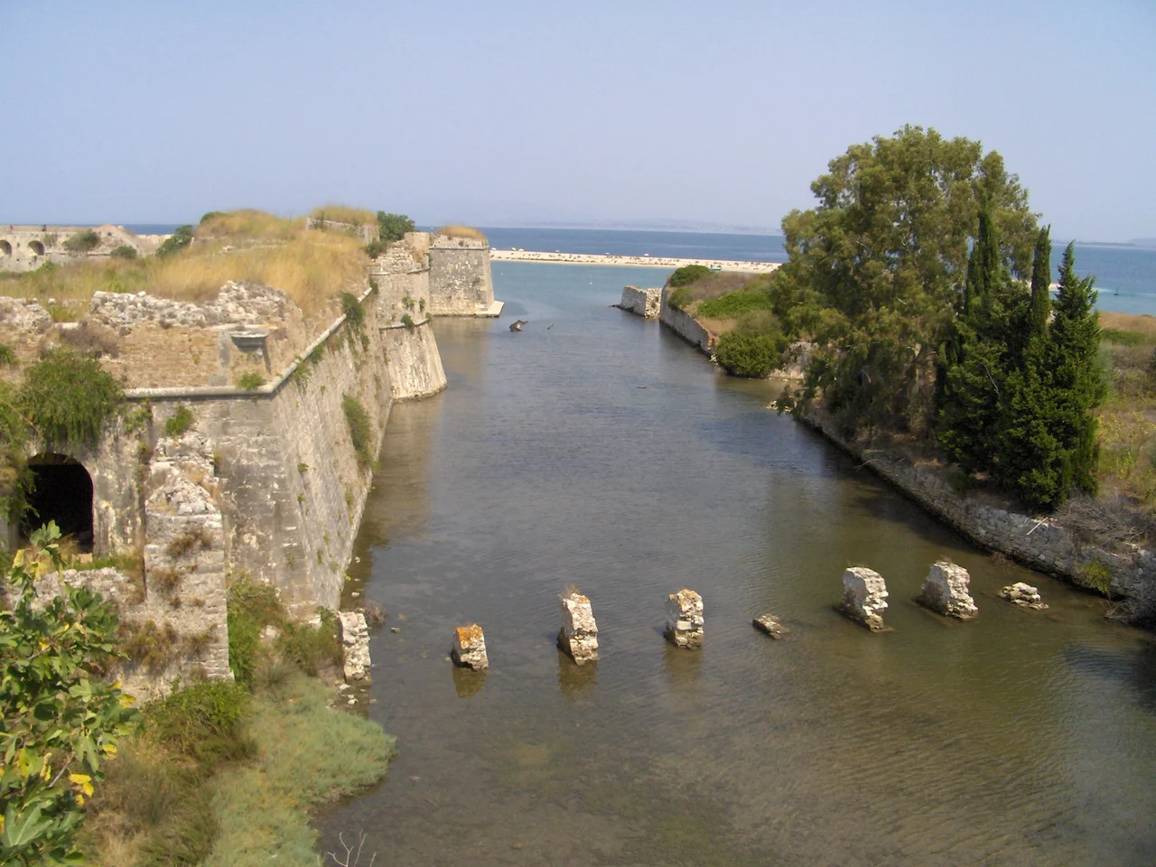 The fort of Santa Maura (Agia Maura) built by the Franks, during the 13th century, at Leykada.