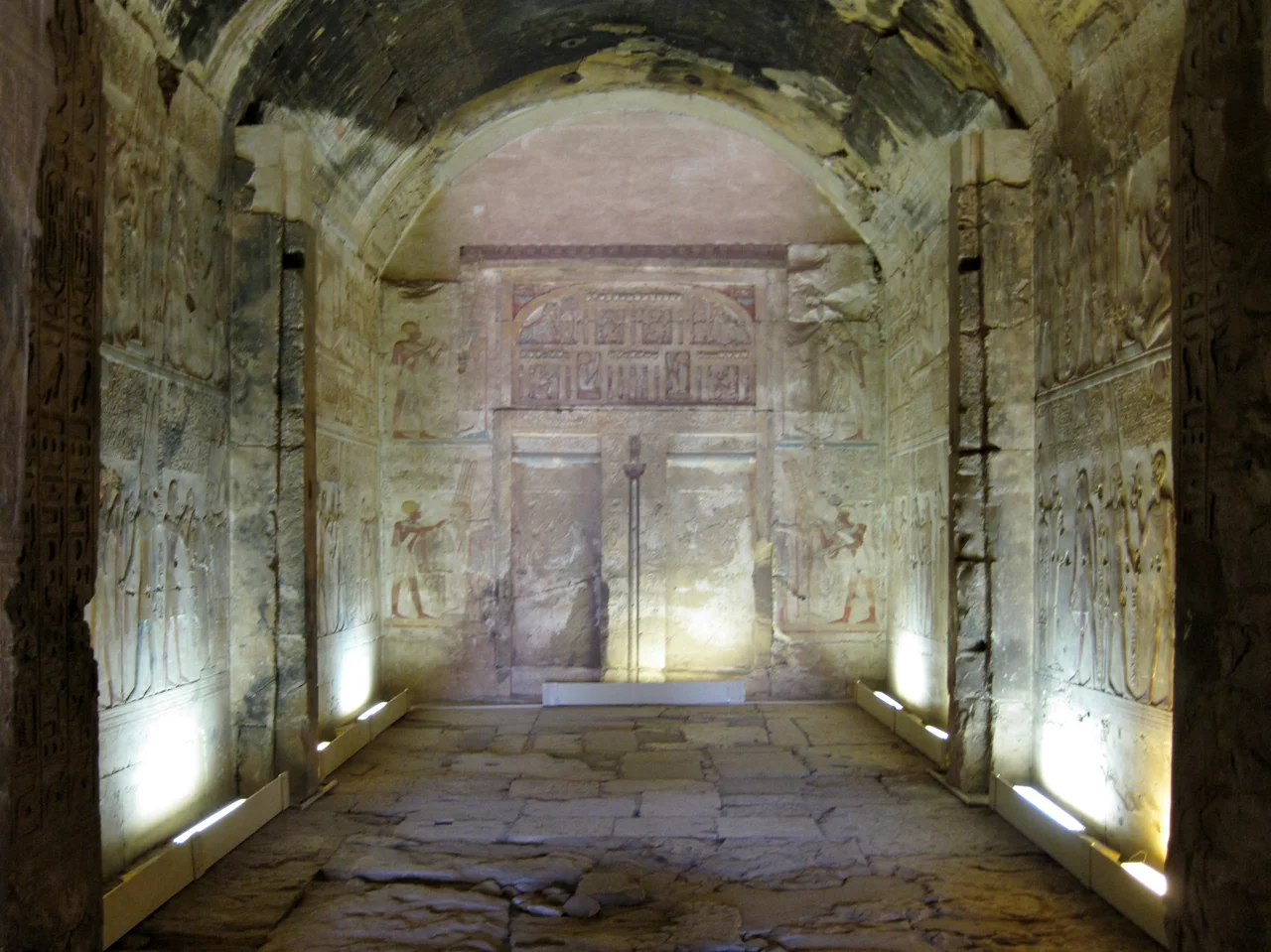 Sanctuary of Amun-Re in the mortuary temple of Seti I in Abydos, Egypt