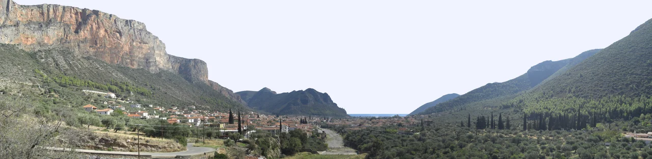 Panorama of Leonidio in Arcadia, Greece.