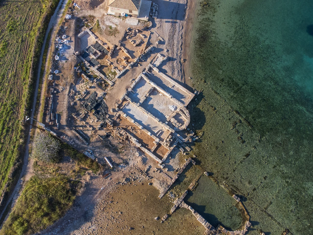 Aerial view of the basilica of Kenchrees