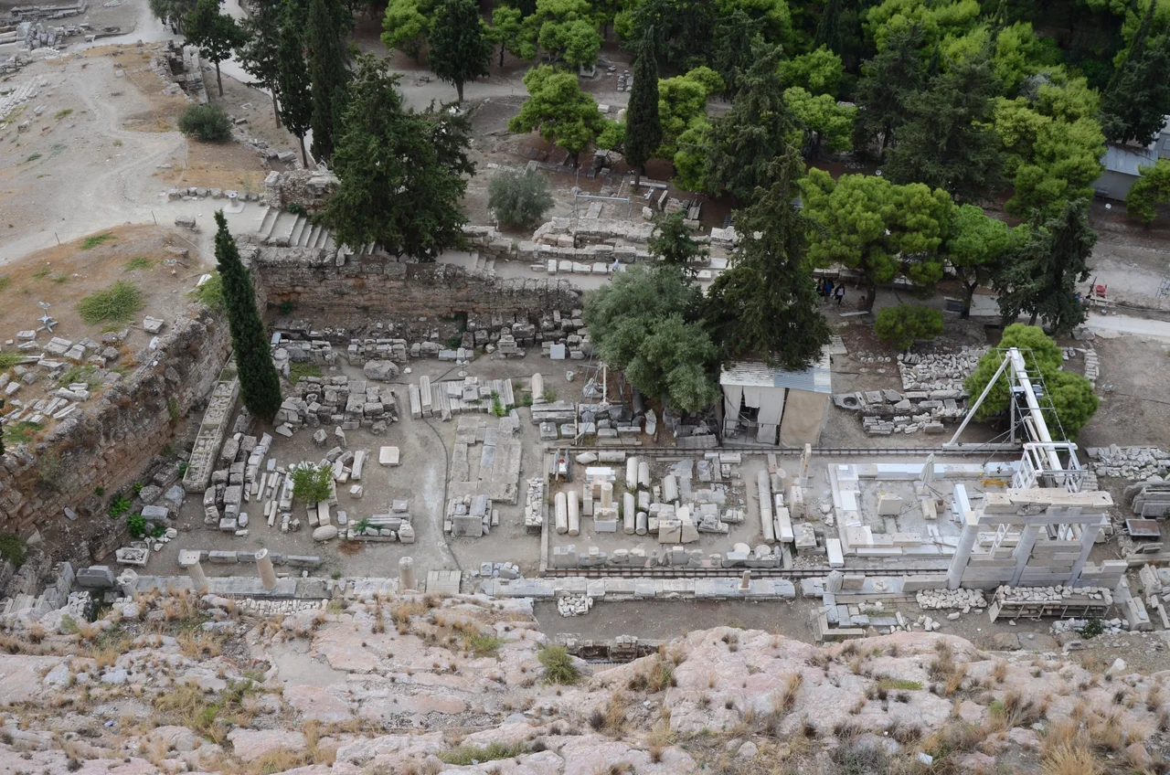 The great theater of Epidaurus, designed by Polykleitos the Younger in the 4th century BC, Sanctuary of Asklepeios at Epidaurus, Greece