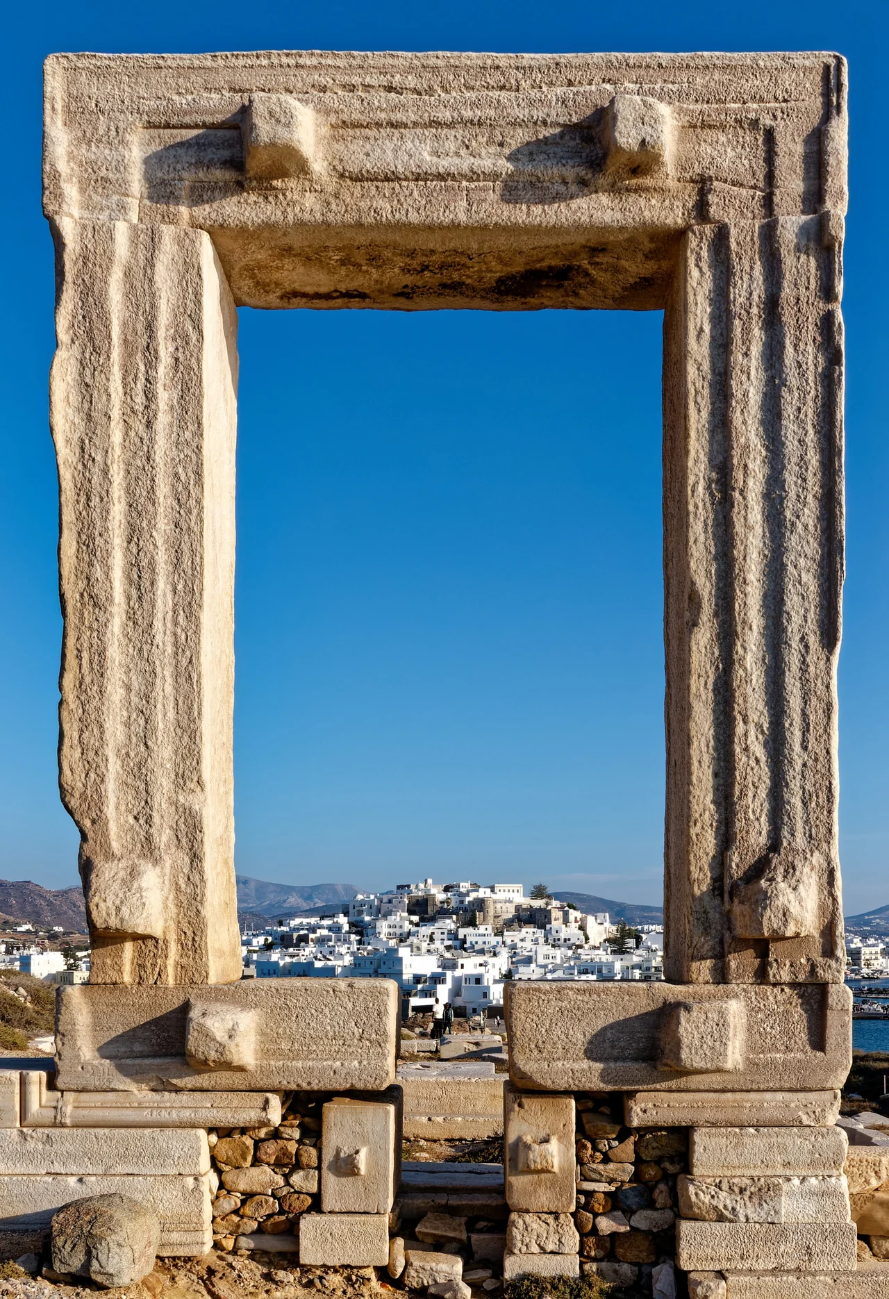 Remains of the never completed Temple of Apollo on the island of Naxos.