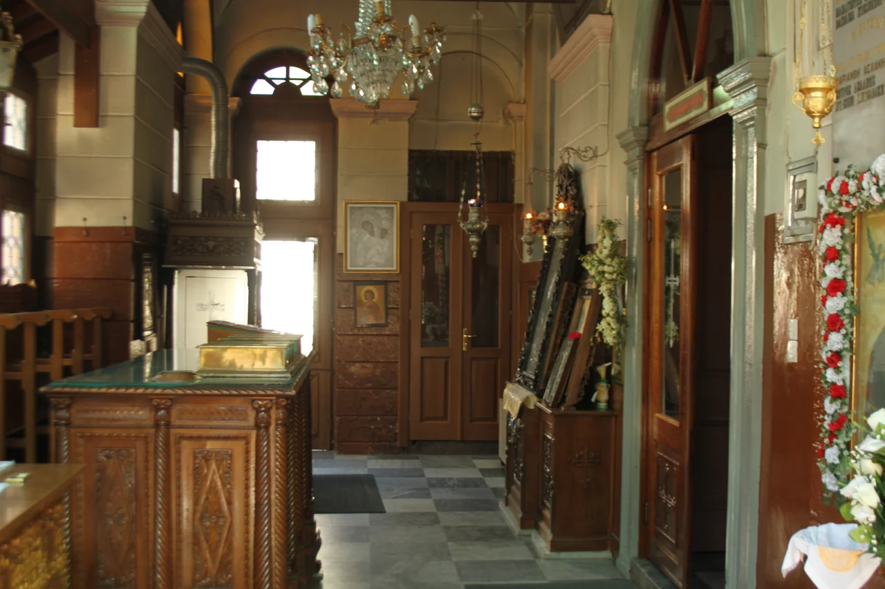 The interior facade of the Church of Saint Symeon
